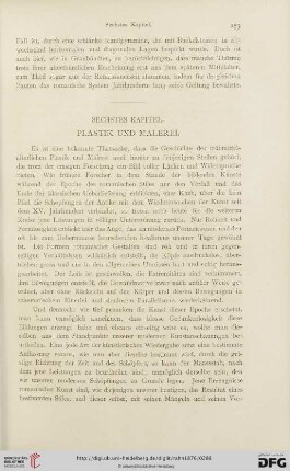 Sechstes Kapitel: Plastik und Malerei