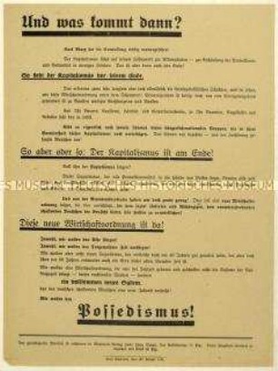 Flugblatt des Wehrwolf zum Possedismus