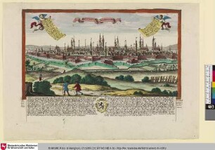 Ansicht von Braunschweig und Wanderer