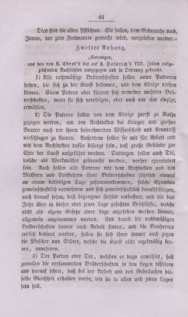 Zweiter Anhang. "Satzungen, ..."