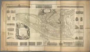 Plan Géométral De La Ville De Lyon : Aßujétti aux nouveaux allignemens augmenté des Quartiers neufs et enrichi des Batimens principaux ; Dédié A Messieurs Les Prévôt Des Marchands Et Echevins De La Ville