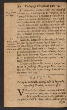 Caput V. De aqua lustrali ...