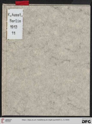 Kollektionen: Henri Matisse, Franz Heckendorf, E. L. Kirchner, Georg Leschnitzer, Plastiken : November 1913