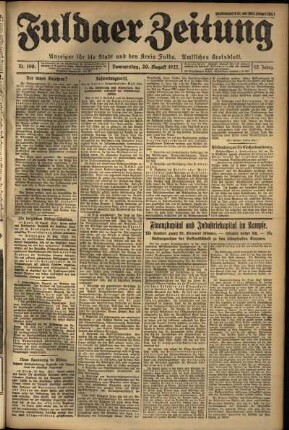 Ausgabe vom Donnerstag, den 20. August 1925.
