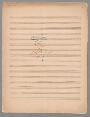 Acht Trios für Orgel op. 49 - BSB Mus.ms. 4742-1