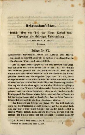 Schweizerische Zeitschrift für Medizin, Chirurgie und Geburtshülfe. 1852, 1852