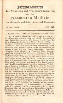 14. Juni 1838. No 12.