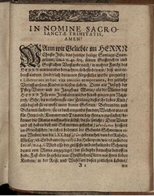 In nomine sacrosanctae trinitatis, amen!