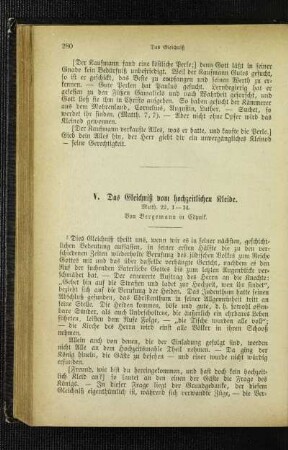 ¬Das¬ Gleichniß vom hochzeitlichen Kleide : Matth. 22, 1-14