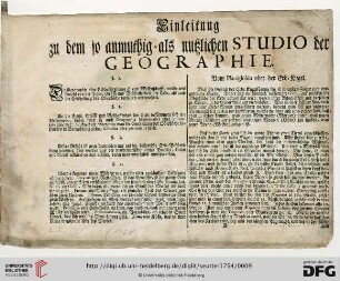 Vom Planiglobio oder der Erd-Kugel