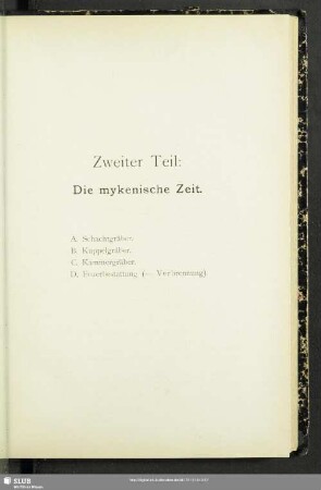 Zweiter Teil: Die mykenische Zeit