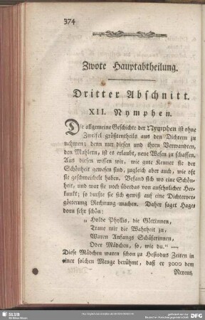 Zwote Hauptabtheilung. Dritter Abschnitt