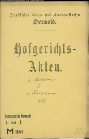 von Mordeisen, Georg Sigismund gegen Alexander Friedrich von Friesenhausen - Schuldforderung