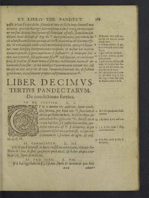 Liber decimustertius Pandectarum. De condictione furtiua.