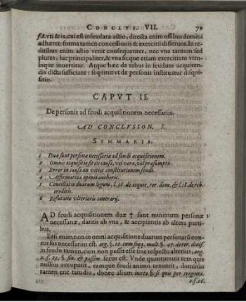 Caput II. De personis ad feudi acquisitionem necessariis