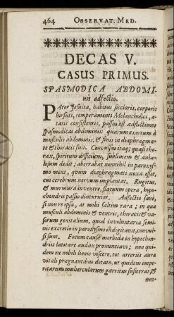 Casus Primus.