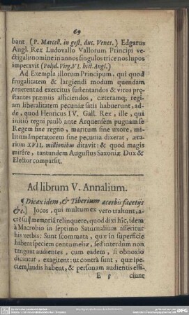 Ad librum V. Annalium