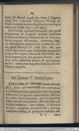 Ad librum V. Annalium