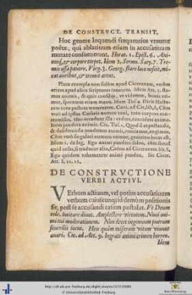 De Constructione Verbi Activi