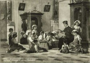 Villa Carlotta - Lago di Como - Lezione di catechismo in Ciociaria (acquarello)