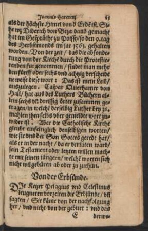 Von der Erbsünde.