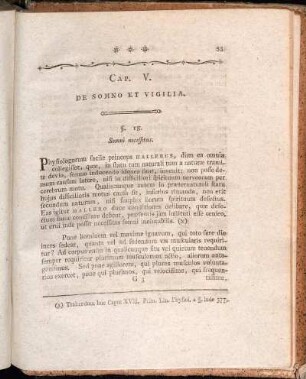 Cap. V. De Somno Et Vigilia.