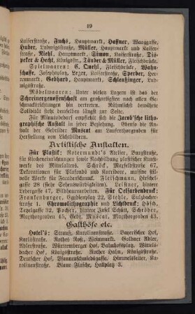 Gasthöfe etc.