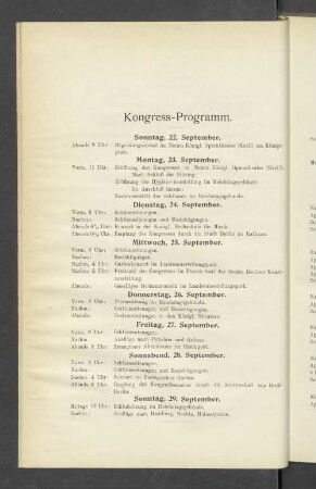 Kongress-Programm