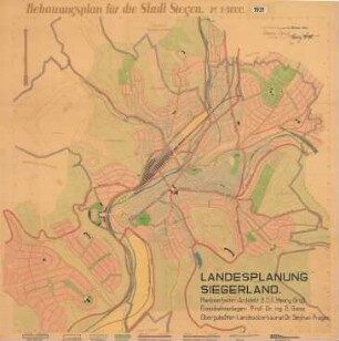 Bebauungsplan für die Stadt Siegen