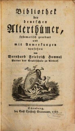 Bibliothek der deutschen Alterthümer