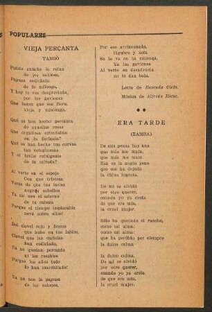 Era tarde : (Zamba)