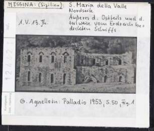 Messina (Sizilien): S.Maria della Valle 1.Viertel 13.Jh. Äußeres des Ostteils