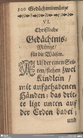 VI. Christliche Gedächtnis-Münze, für die Wäisen