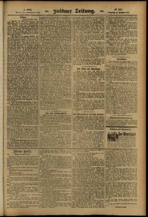 Zweite Ausgabe vom Donnerstag, den 28. November 1912.