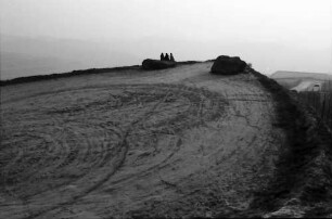 Oberrotweil: Struktur der umgelegten Weinberge, Plateau mit drei Personen