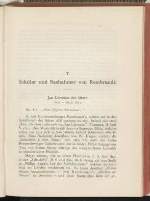 V. Schüler und Nachahmer von Rembrandt.