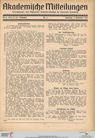 Nr. 4 (3. Dezember 1921)
