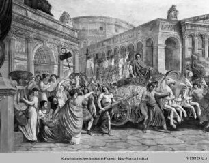 Szenen aus dem Leben Julius Cäsars : Der triumphale Einzug Cäsars in Rom