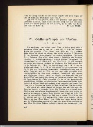 IV. Stellungskämpfe vor Verdun