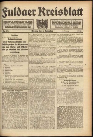 Ausgabe vom Montag, den 04. Dezember 1916.