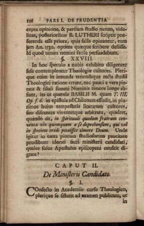 Caput II. De Ministerii Candidato.