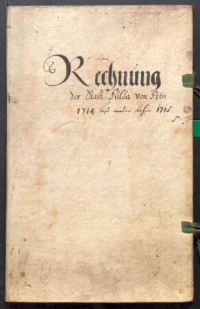IX A 1 - Alte Stadtrechnungen (1714 - 1715)