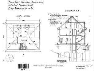 Niedernhall: Querschnitt A-B Empfangsgeb.