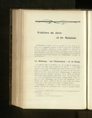 Folklore de Java et de Malaisie.