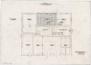 Gsaenger, Gustav; Lenggries (Bayern); Gasthaus "Altwirt", Umbau - Altwirt - Nebengebäude, Saalbau (Grundriss EG)