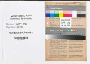 Entnazifizierung Heinrich Hundertmark, geb. 27.12.1877 (Landesinspektor)