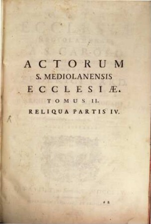 Acta Ecclesiae Mediolanensis. 2