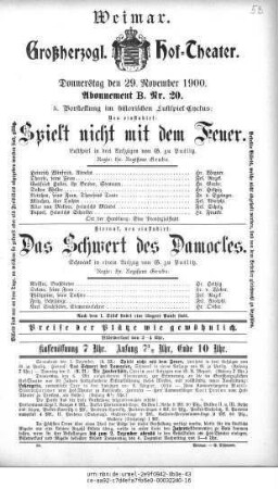 Spielt nicht mit dem Feuer