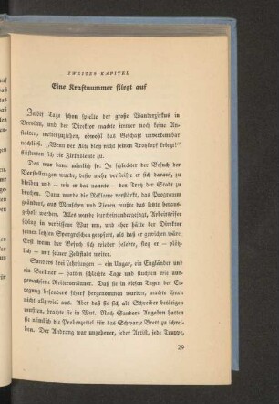 Zweites Kapitel Eine Kraftnummer fliegt auf