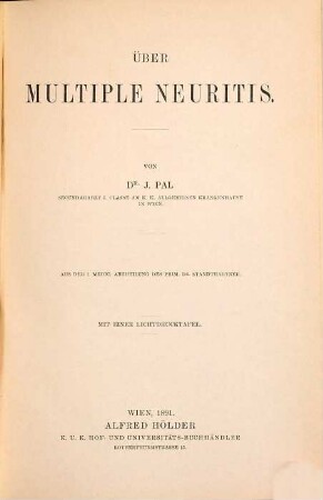 Über multiple Neuritis